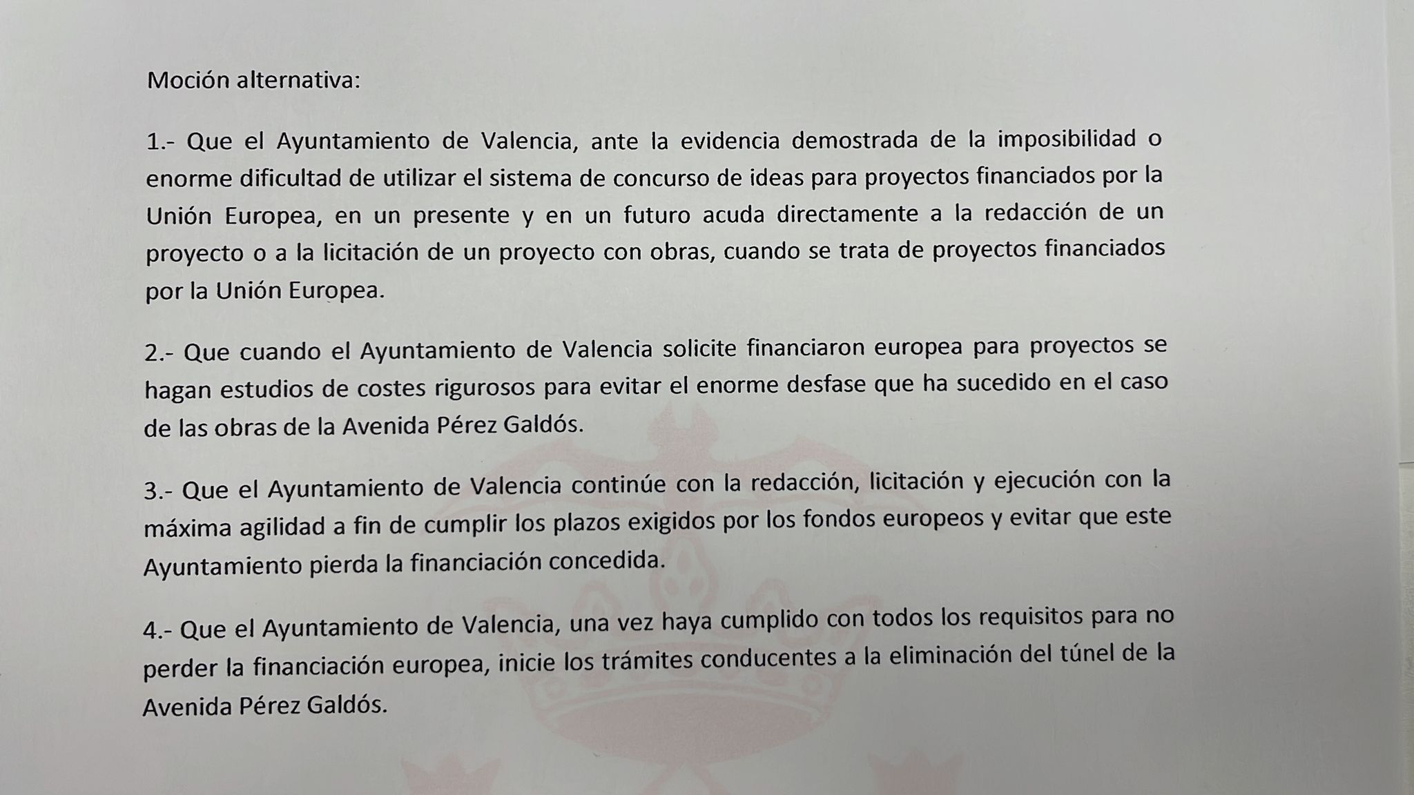Mociónn alternativa de la comisión del 22 de Mayo del 2024